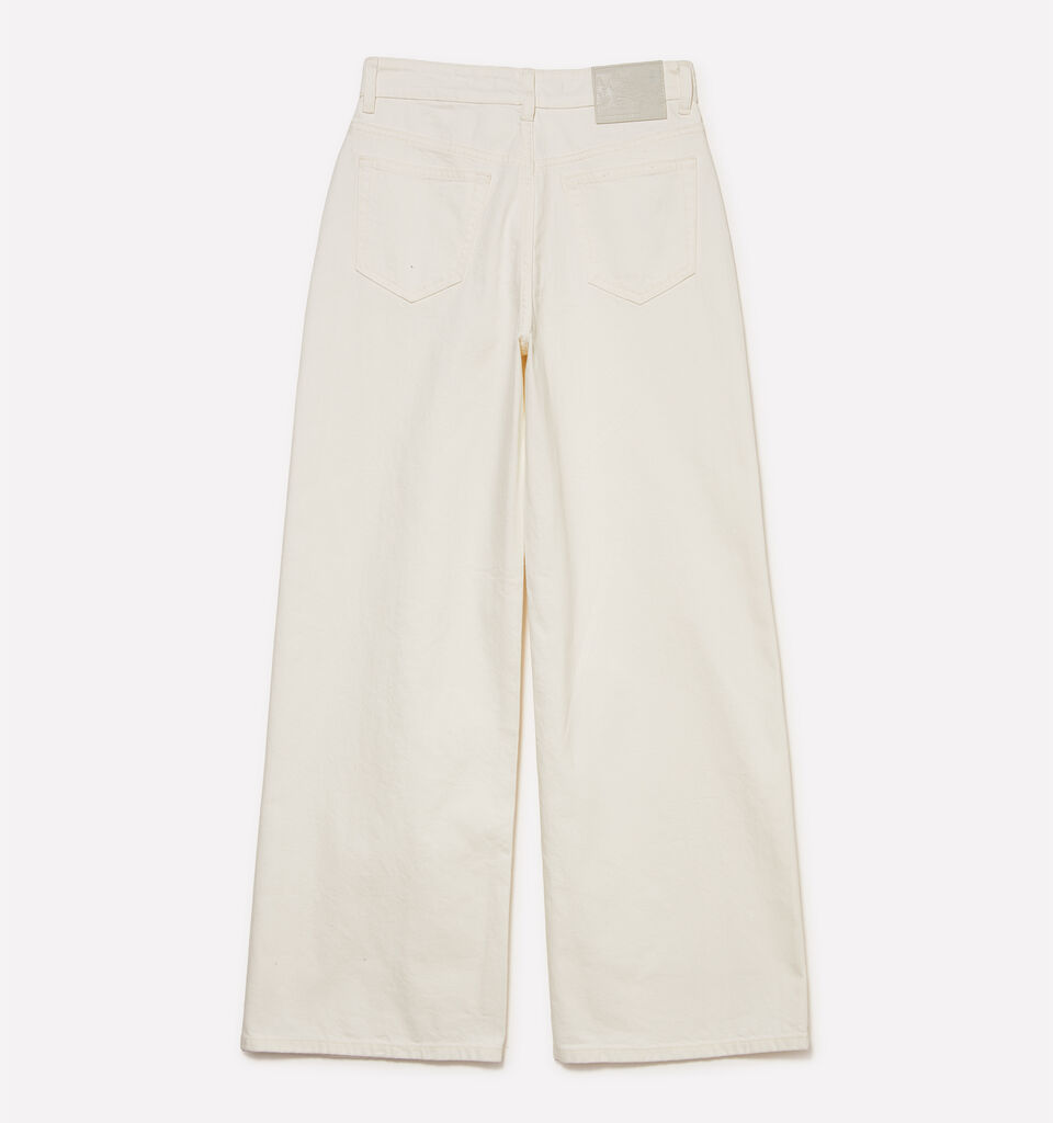 Τζιν Style 72 wide fit λευκό - τζιν καμπάνα γυναικεία - Λευκο | Sisley image number 6